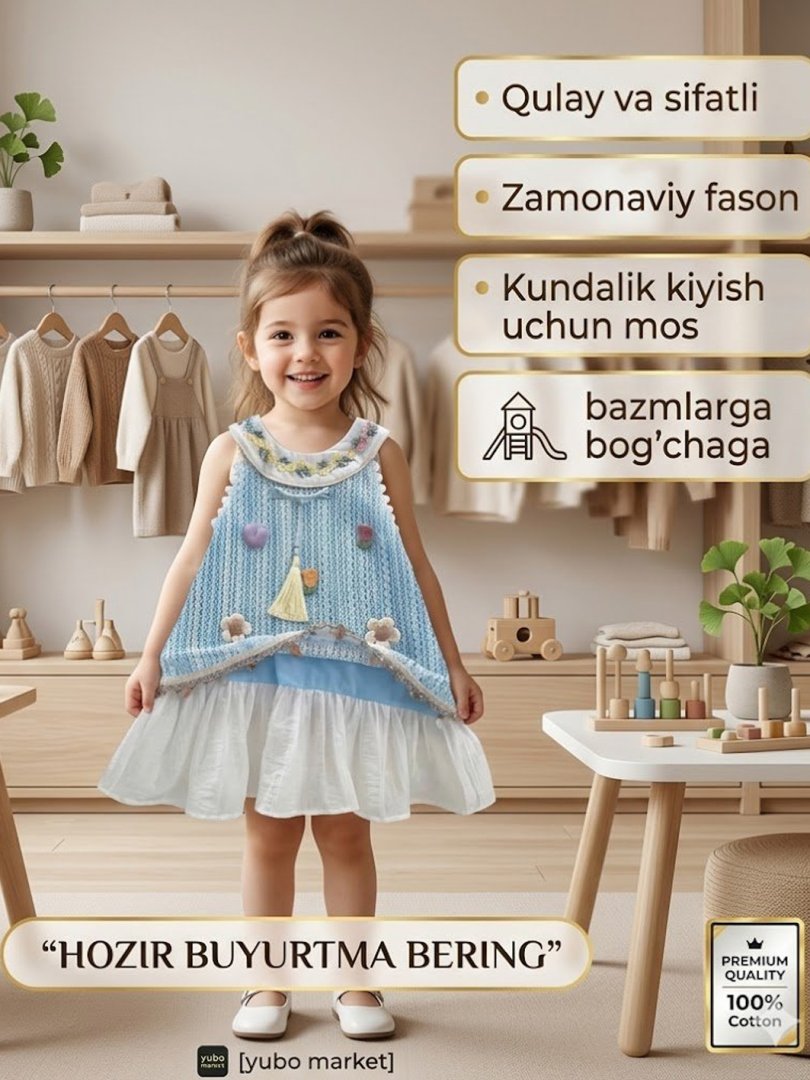 Bolalar ko'ylagi (Qiz bolalar uchun) b0q1b731d