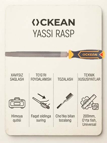 Metall uchun qo‘l egovi 07 – mustahkam po‘latdan yasalgan professional silliqlash asbobi   15251