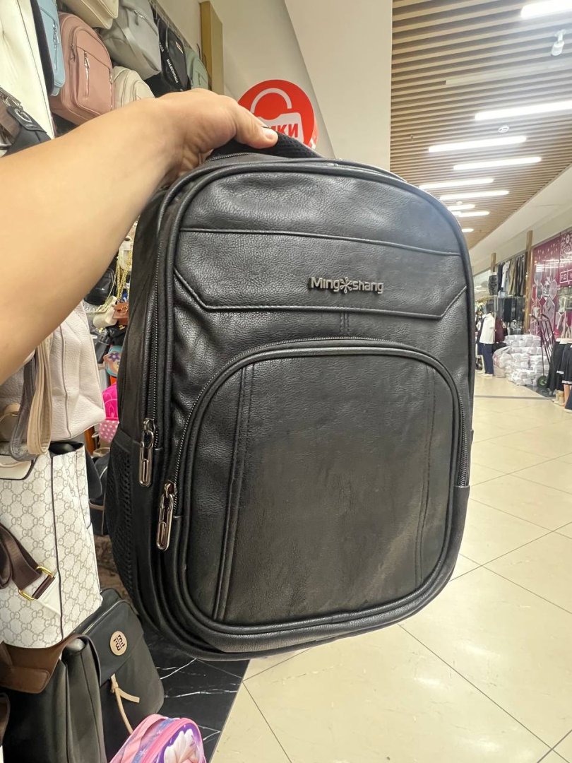 Klassik va Biznes uslubidagi Erkaklar/Uniseks Ryukzaki – Ming Shang (Qora Charm)  19084  ac.1e.f10d