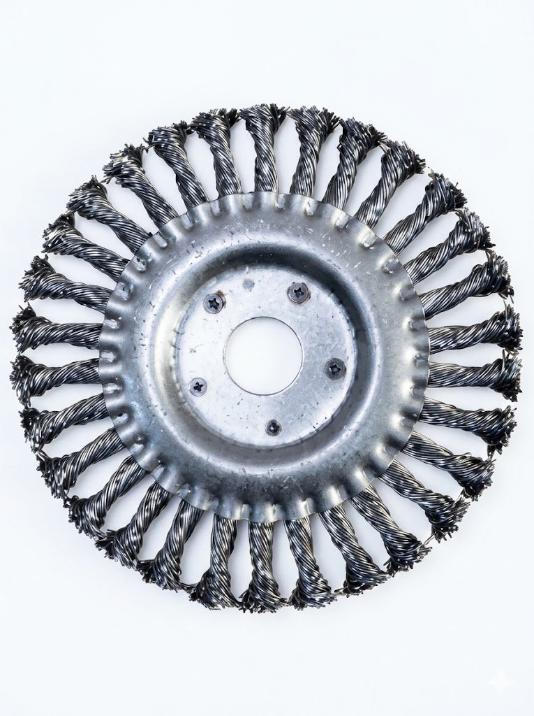 Metall yuzalarni tozalash uchun professional simli cho'tka (shchotka) 5x125  15991