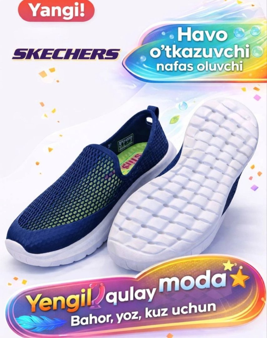 Skechers Premium Yozgi Slip-On "Cheshka" Krossovkalari (Vietnam) 17754 b.0q.707d