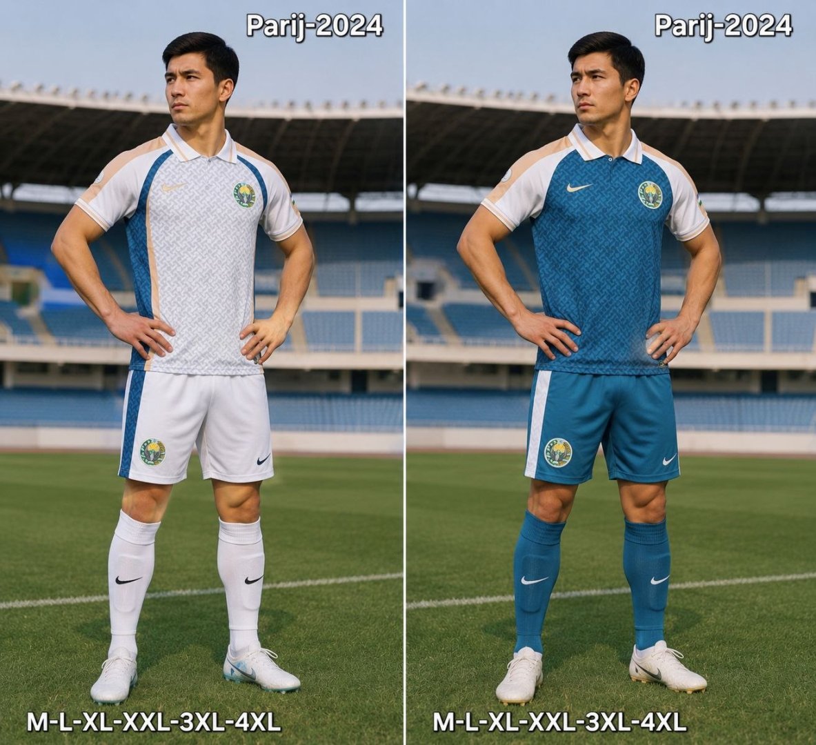 O'zbekiston Milliy Terma Jamoasi Parij-2024 Olimpiada formasi – Erkaklar va bolalar uchun futbol formasi to'plami (Nike)  18972  b.0q.2b.703d