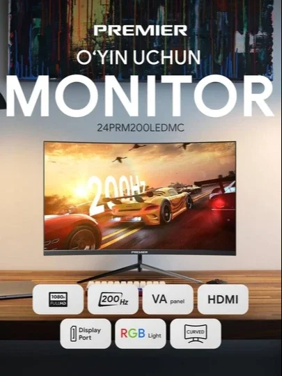 Premier 24PRM200LEDMC – 200Hz egri o'yin monitori