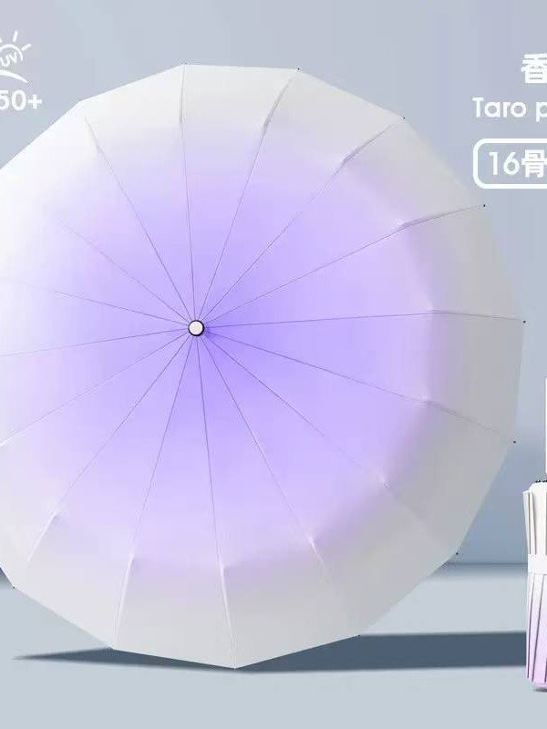 Gradient rangli avtomat ayollar soyaboni — UPF50+ UV himoya va shamolga chidamli (Kuchaytirilgan karkas)   18393  a.3q.43d