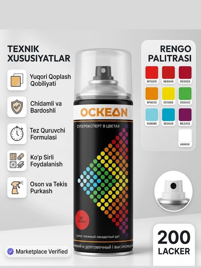 OCKEAN 190-Lak (Lacker) 100016 himoya qoplamasi  15102