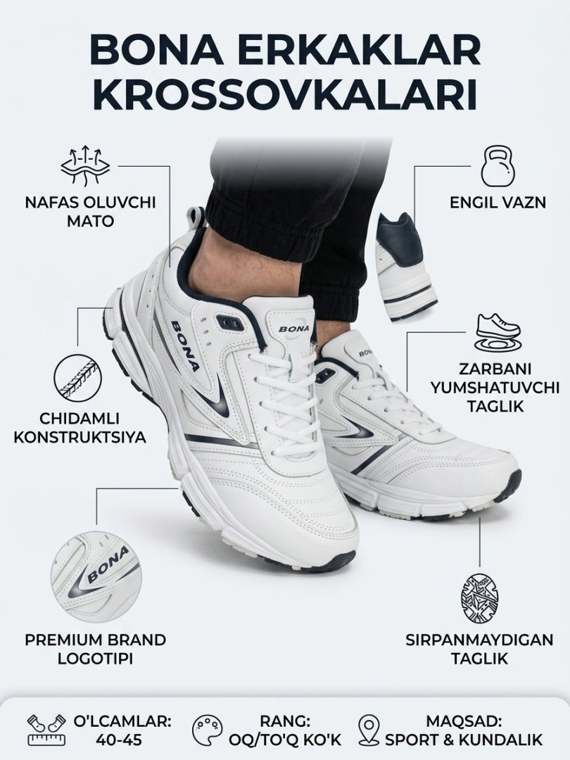 BONA erkaklar krossovkasi