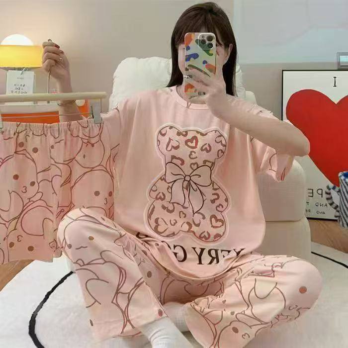 AYOLLAR UCHUN 3V1 PIJAMA (BAMBUK MATODAN)