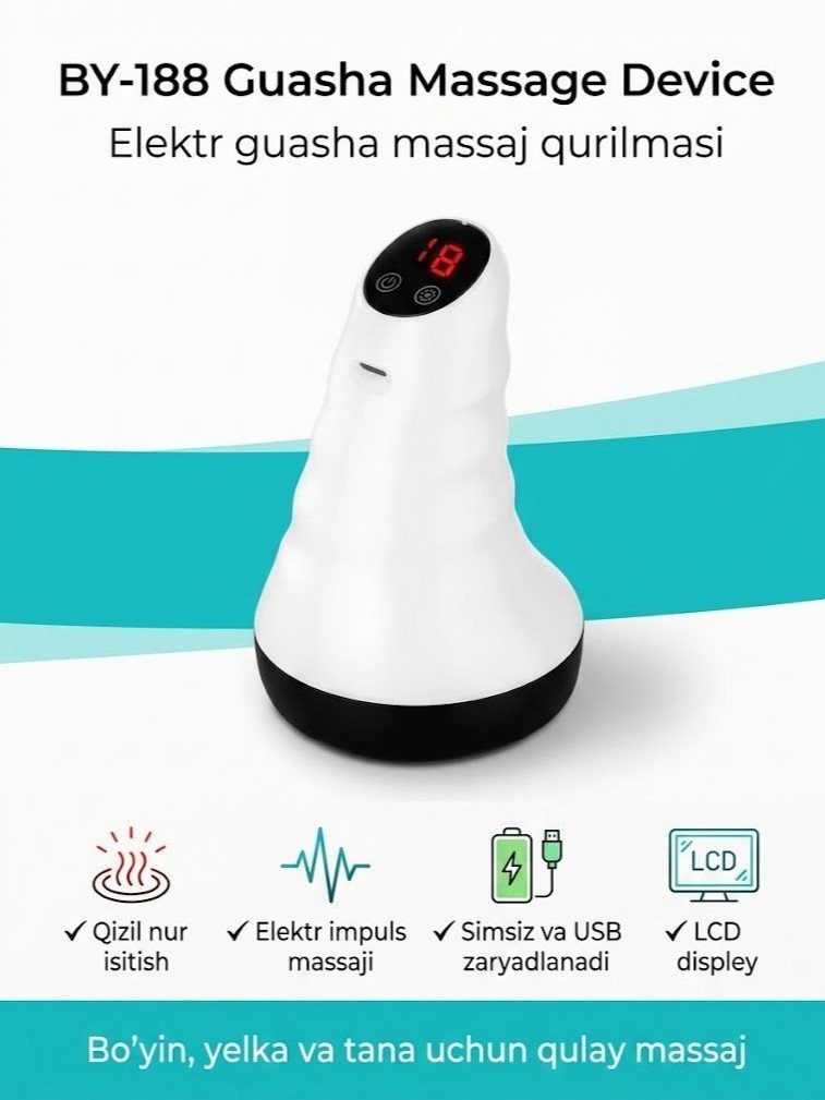 Guasha Massage Device BY-188 — Ko'p Funksiyali Elektr Guasha Massaj Qurilmasi     16820