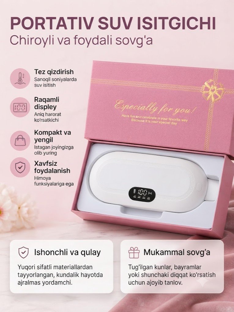Ayollar uchun innovatsion simsiz massaj kamari-isitgich  16868
