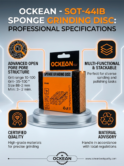 OCKEAN Professional Abraziv Silliqlash Gubkasi 180  16097