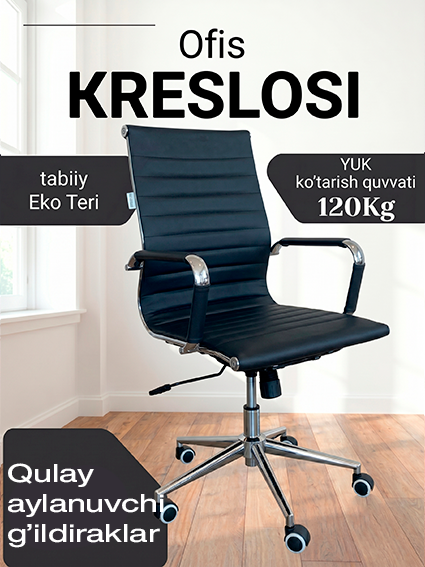 Ofis kreslosi modeli 5728-L, qora rang  14695