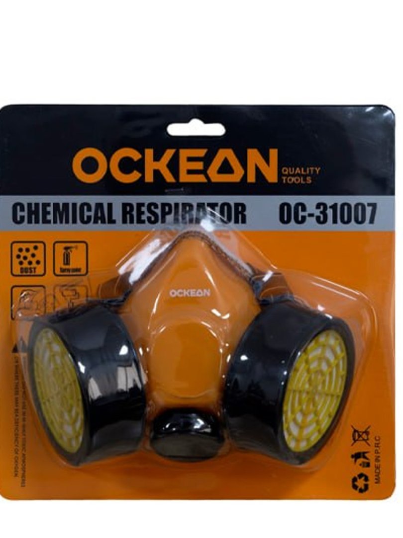 OCKEAN Professional Ikki Filtrli Kimyoviy Respirator (Niqob) - OC-31007  16054