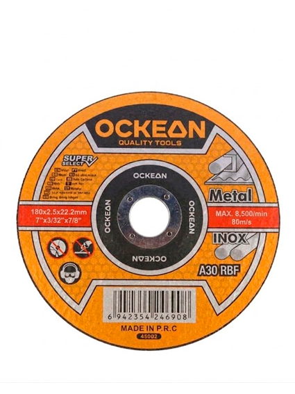 OCKEAN 180 mm Metall va Inox Kesish Diski – Kuchli va aniq kesish uchun professional tanlov!  16149