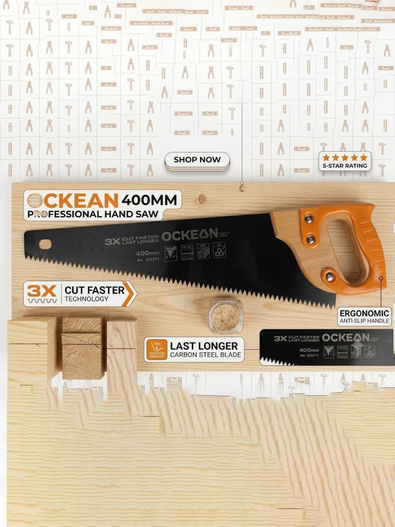 OCKEAN 400 mm Professional Qo'l Arrasi – Sifat va Chidamlilik Uyg'unligi  14956