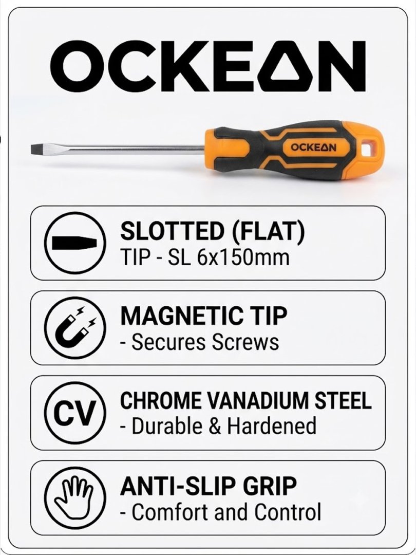 OCKEAN SL Magnitli Tekis Otvyortka 5x150 — Model: 300015 15034
