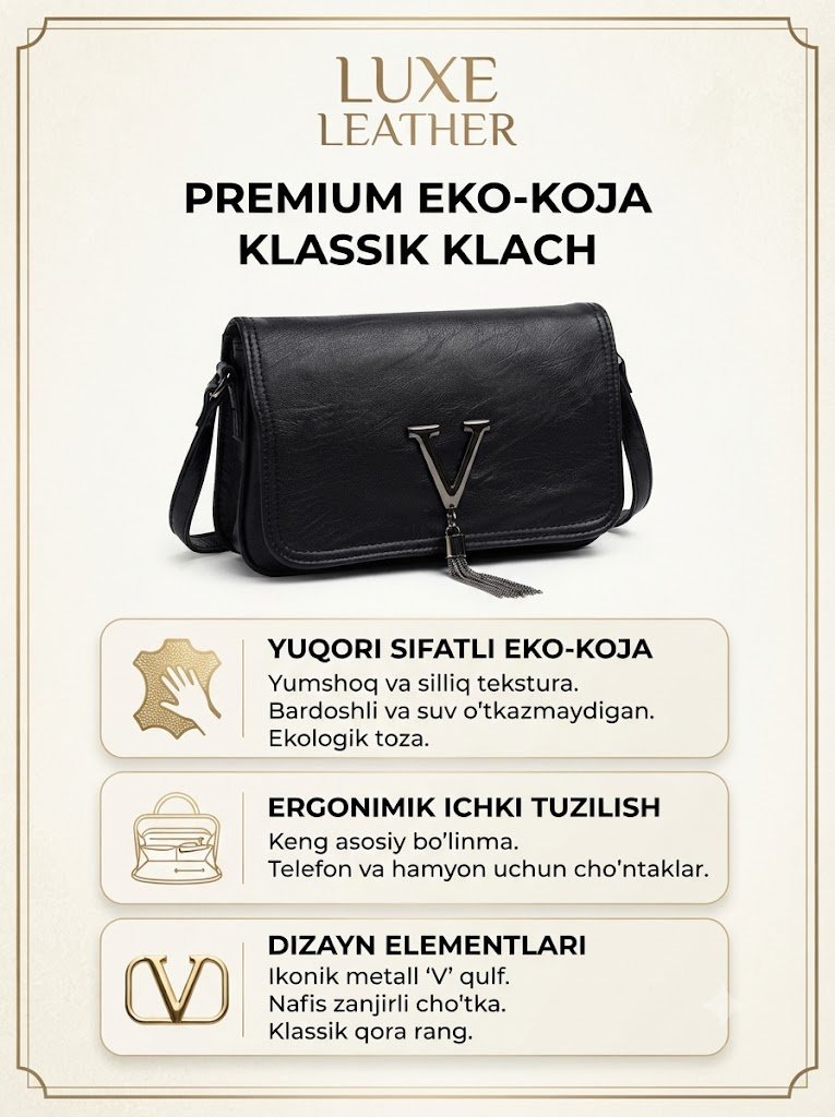 Klassik Premium Eko-Ko‘n Ayollar Sumkasi – Uslub va Nafoosat  17248