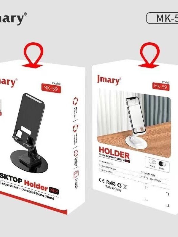 Jmary MK-59 Desktop Holder 360° — Stol usti telefon va planshet ushlagichi, buklanadigan premium dizayn va barqaror poydevor!   17664 sp
