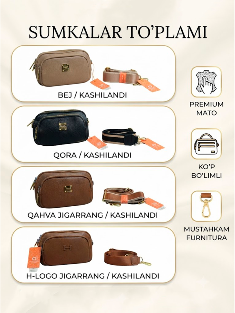 Premium "Pebbled" Teri Ko‘rinishidagi Kashilandi Ayollar Crossbody Sumkasi – Nafosat va Funksionallik    17264