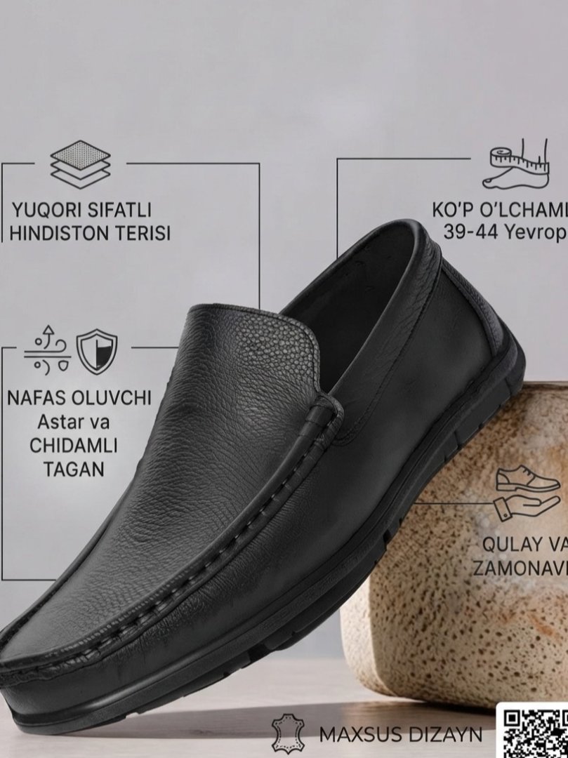 Erkaklar uchun Armani tabiiy charm mokasinlar — O'zgacha qulaylik va bejirim uslub  19622  b.0q.707d