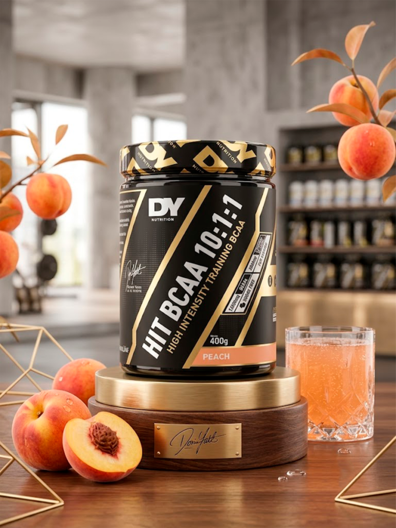 DY Nutrition Hit BCAA 10:1:1 400g — Shaftoli ta'mli, shakar va ortiqcha kalorisiz, yuqori intensivlikdagi mashg'ulotlar uchun professional aminokislota kompleksi!   17441