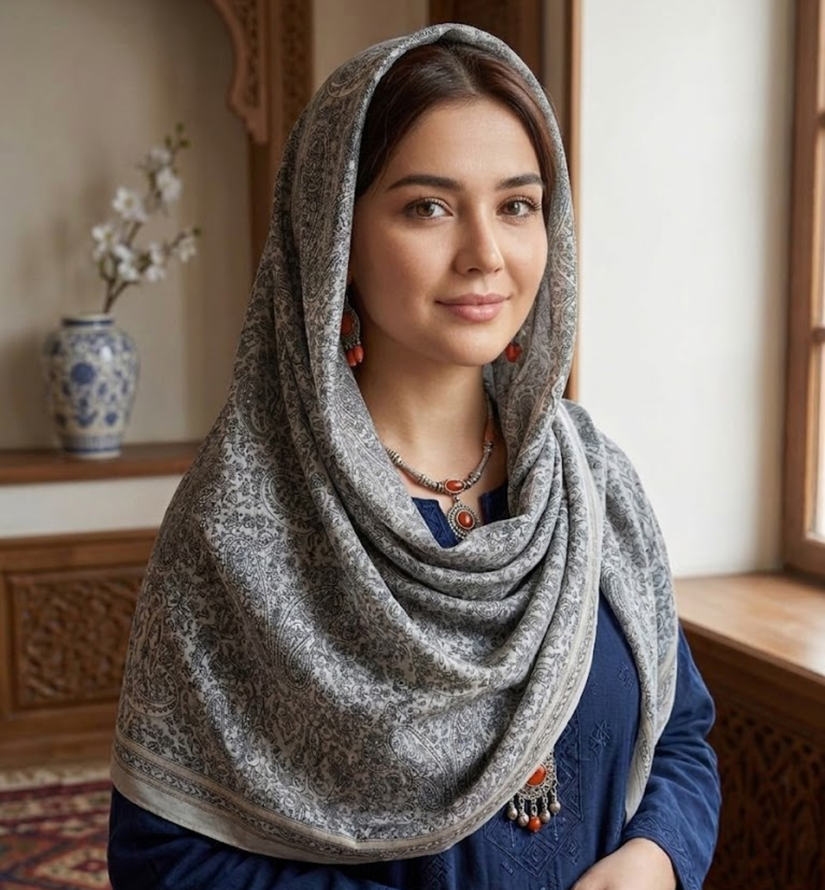 Ayollar uchun Turkiya Karacha ro‘mol ascq03d