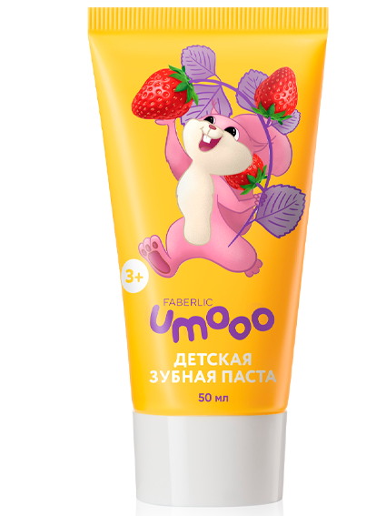 Umooo 3+ ftoridsiz bolalar tish pastasi