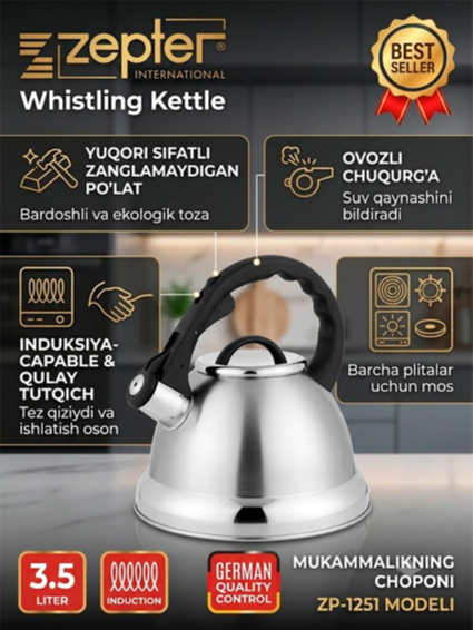 Zepter ZP-1251 Hushtakli Choynak – Oshxonangiz uchun mukammal yechim!  17168