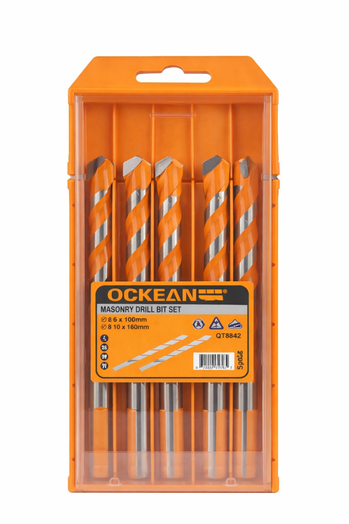 OCKEAN Masonry Drill Bit Set 12 – beton va g‘isht uchun maxsus burg‘ulash uchlari to‘plami.  15681