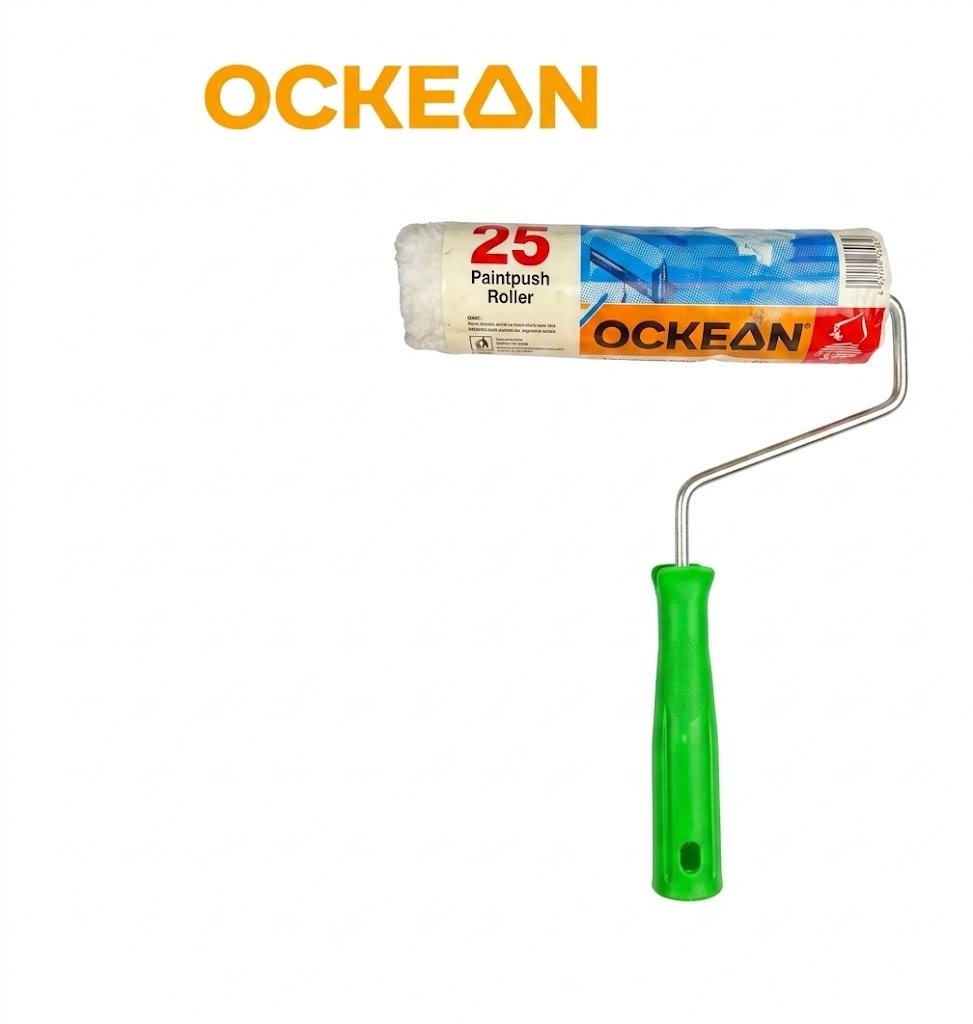 Ockean professional bo‘yoq valigi (25 sm, Paintpush Roller) – Yashil dastali, keng yuzalar uchun   15729