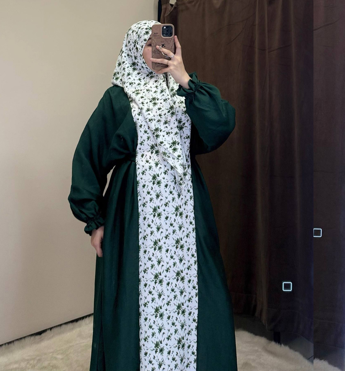Muslim ayollar libosi – ko‘ylak va sharflik to‘plam  b7q402d