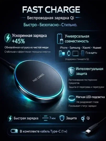 Fast Charge simsiz zaryadlash qurilmasi