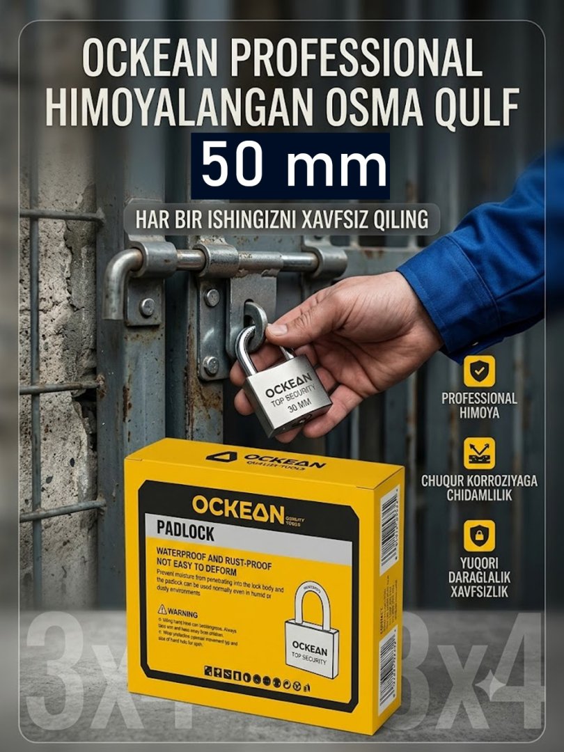 OCKEAN professional himoyalangan osma qulf (zamok)  50 mm  15942