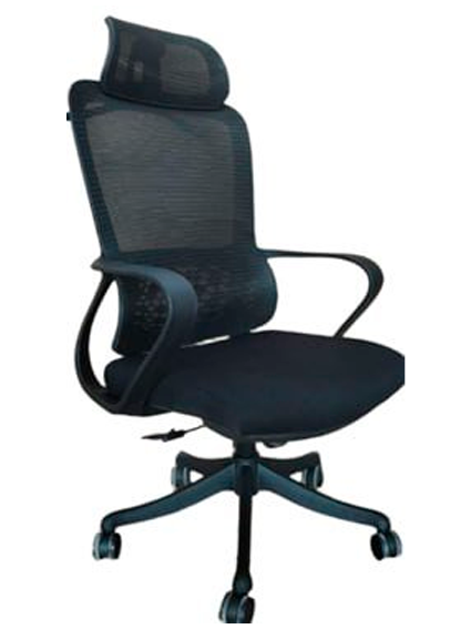 ChairMan MC209A — Ofis kreslo, To'liq to'r suyanchiq, Bosh tayanch, Gazlift, G'ildiraklari, Qora  14648