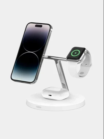 Belkin Boost Charge Pro 3 ta -1 iPhone, Apple Watch va AirPods uchun MagSafe charger