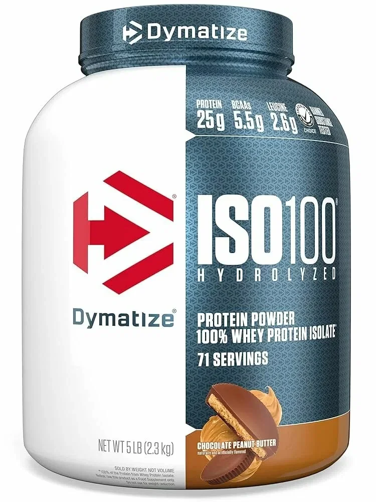 Dymatize ISO100 Hydrolyzed 100% Whey Protein Isolate (2.3 kg / 5 lb) – Chocolate Peanut Butter Ta'mli Premium Izolyat   18513
