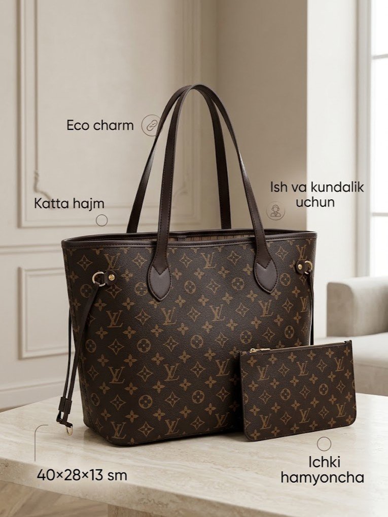 Ayollar uchun katta hajmli xarid sumkasi (tote sumka)   a13b37d   17637