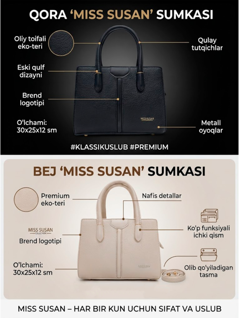 Miss Susan ayollar sumkasi – Nafislik va qulaylik uyg'unligi  17192