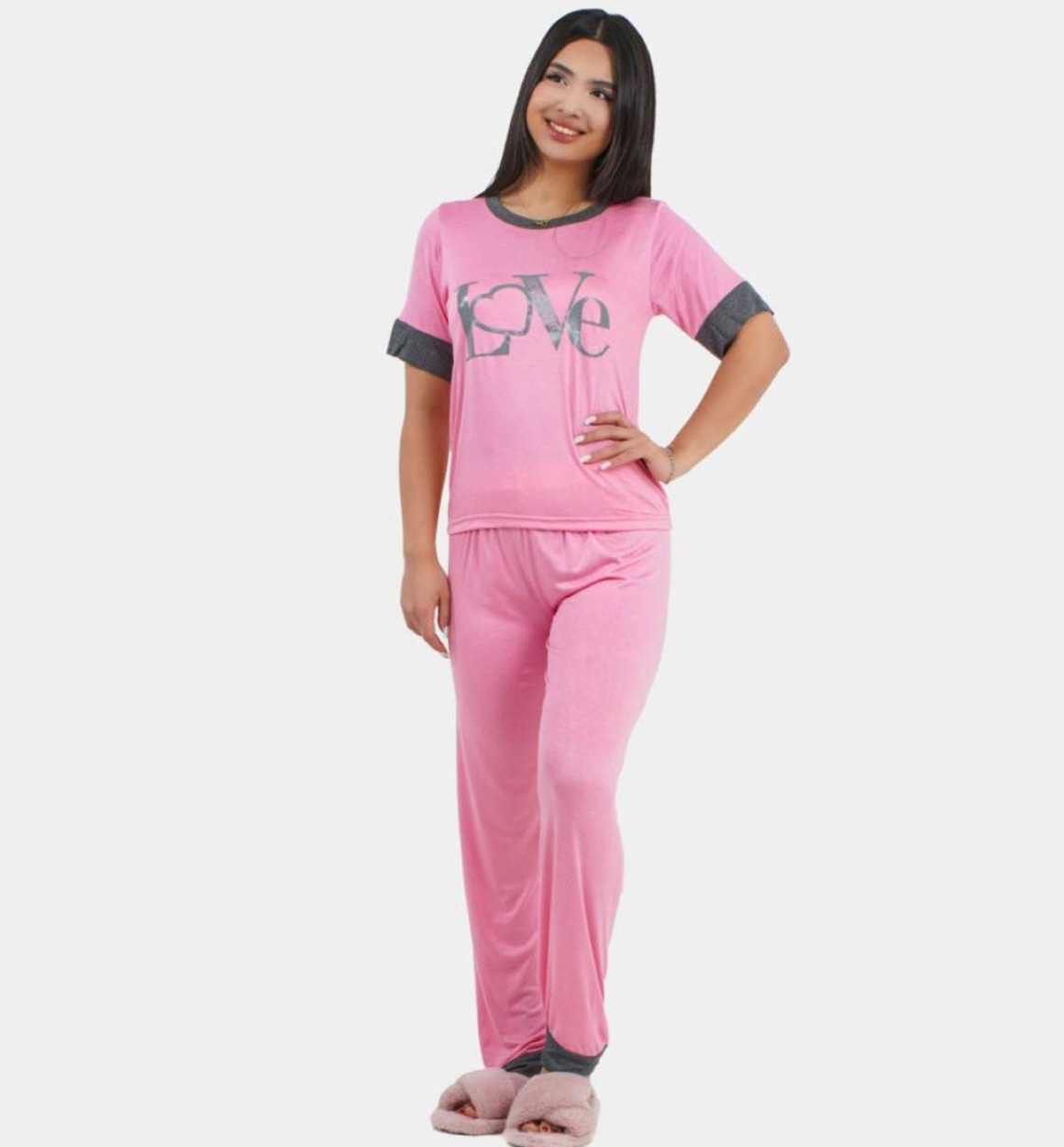 AYOLLAR UCHUN UYDAKI SPORT PIJAMA – MAYKA, BRYUKI VA SHORTIK a8q5d