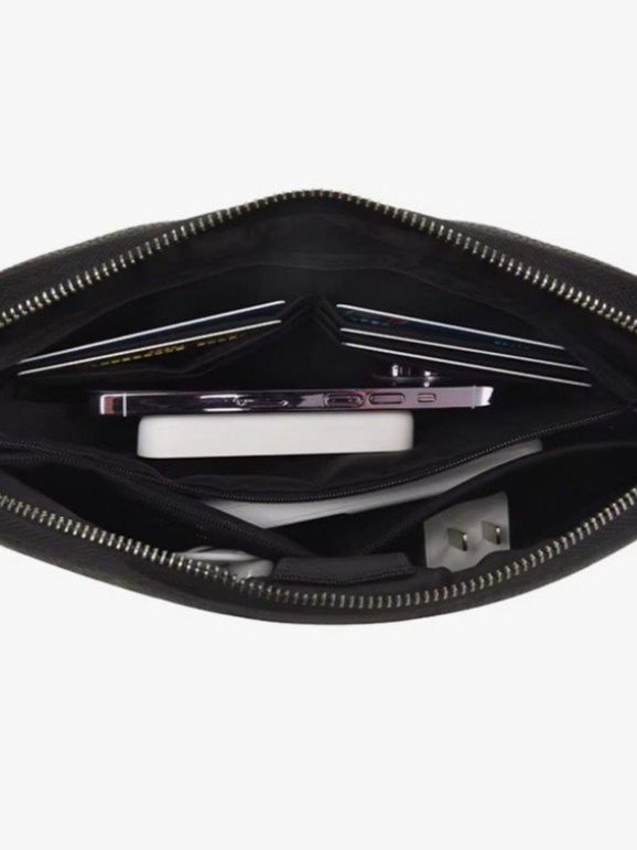 WiWU Alpha Fingerprint Lock Clutch Bag aqlli barmoq izi qulfli organizer sumka, suvga chidamli, Model 1847