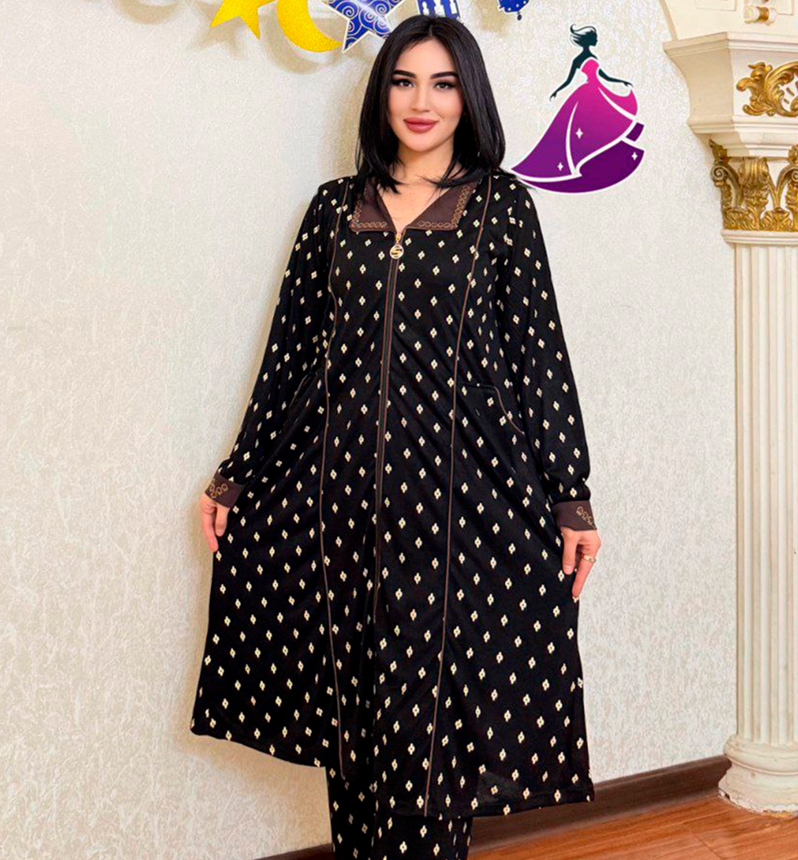 Ayollar uchun ikkitalik uy kiyimi b11q207d