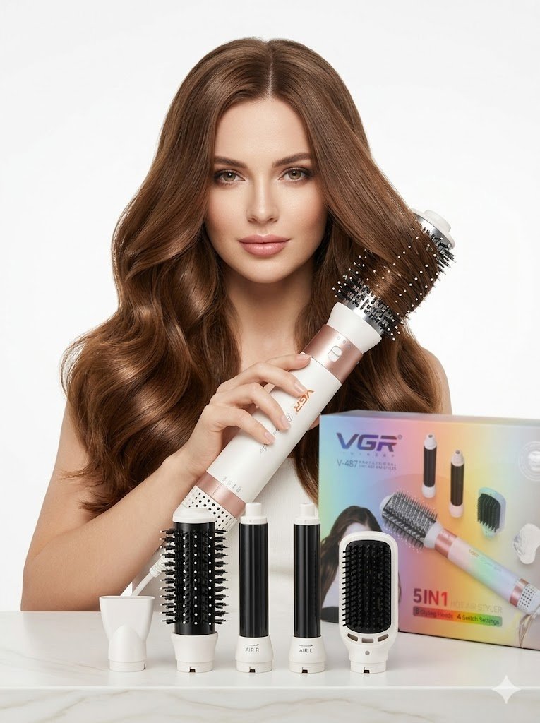 VGR 5 IN 1 PROFESSIONAL HOT AIR STYLER — MULTISTAYLER TO‘PLAMI al