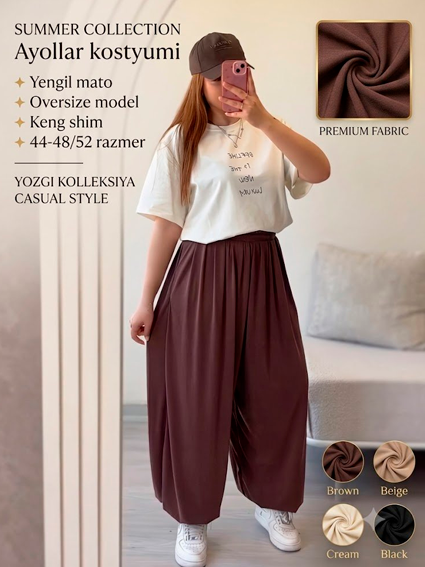 Ayollar uchun yozgi yengil to‘plam (Oversize model) b8q550d  14798