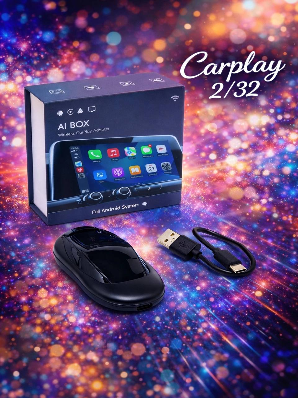 AI BOX — Simsiz CarPlay va Android Auto Adapteri (2GB/32GB) AI BOX — Симсиз CarPlay ва Android Auto Адаптери (2GB/32GB)  SM