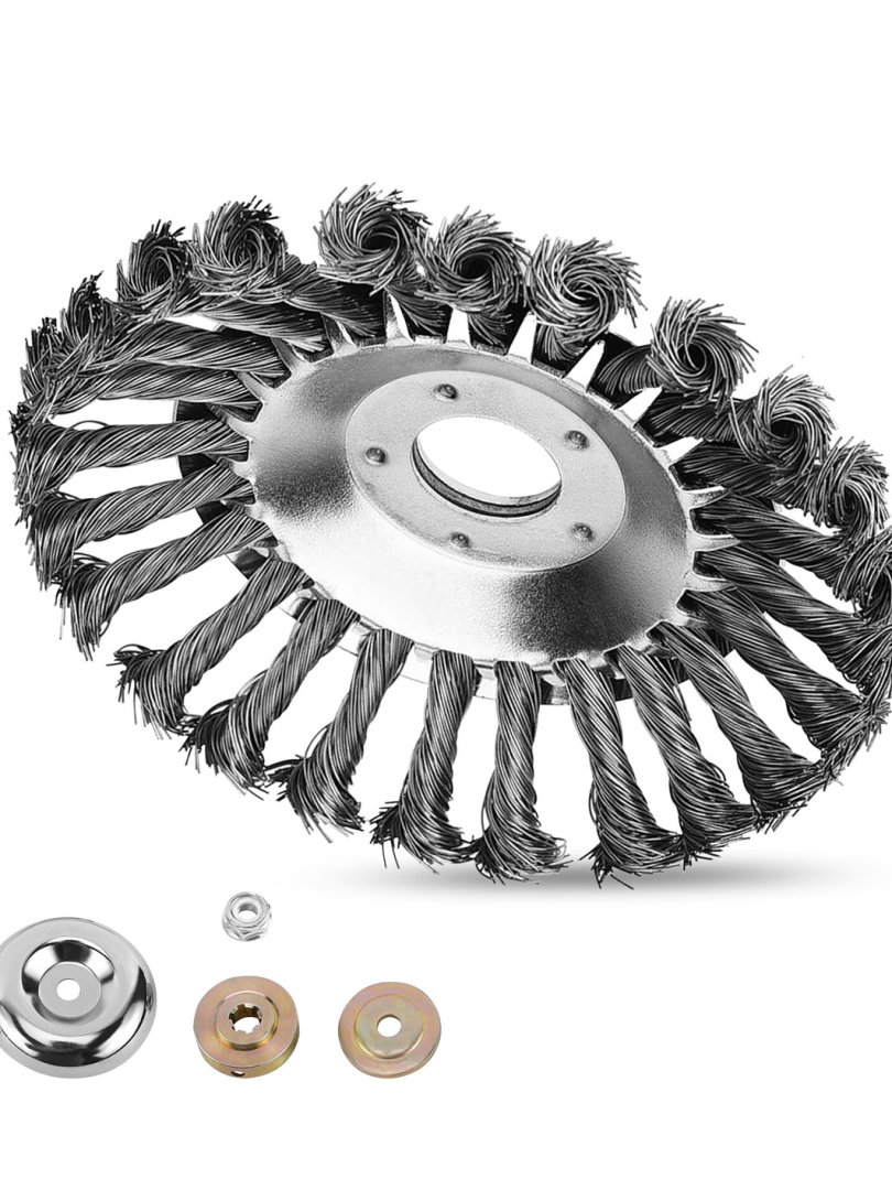 Metall yuzalarni tozalash uchun professional simli cho'tka (shchotka) 6x150  15992