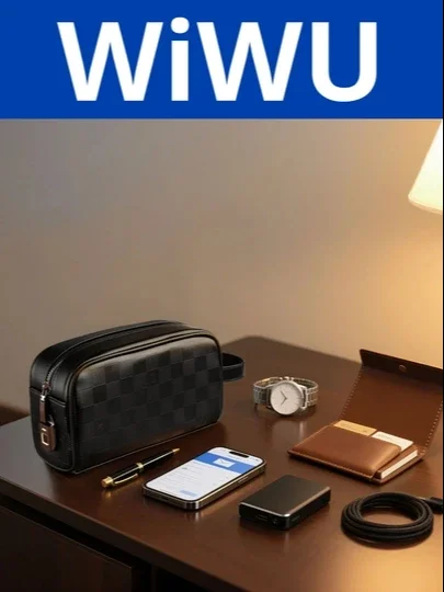 WiWU Phantom Fingerprint Lock Pouch- barmoq izi qulfli premium barsetka yuqori sifatli