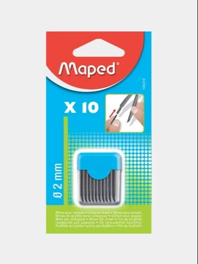Sirkul uchun grifel Maped 134210, 2 mm, 10 dona