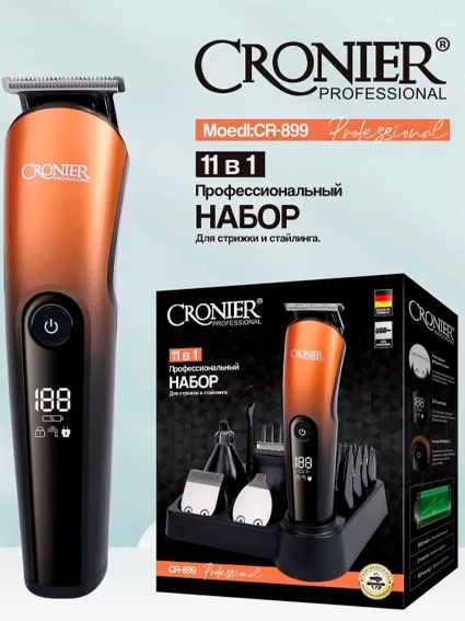 CRONIER CR-899 professional soch olish mashinkasi va trimmer al