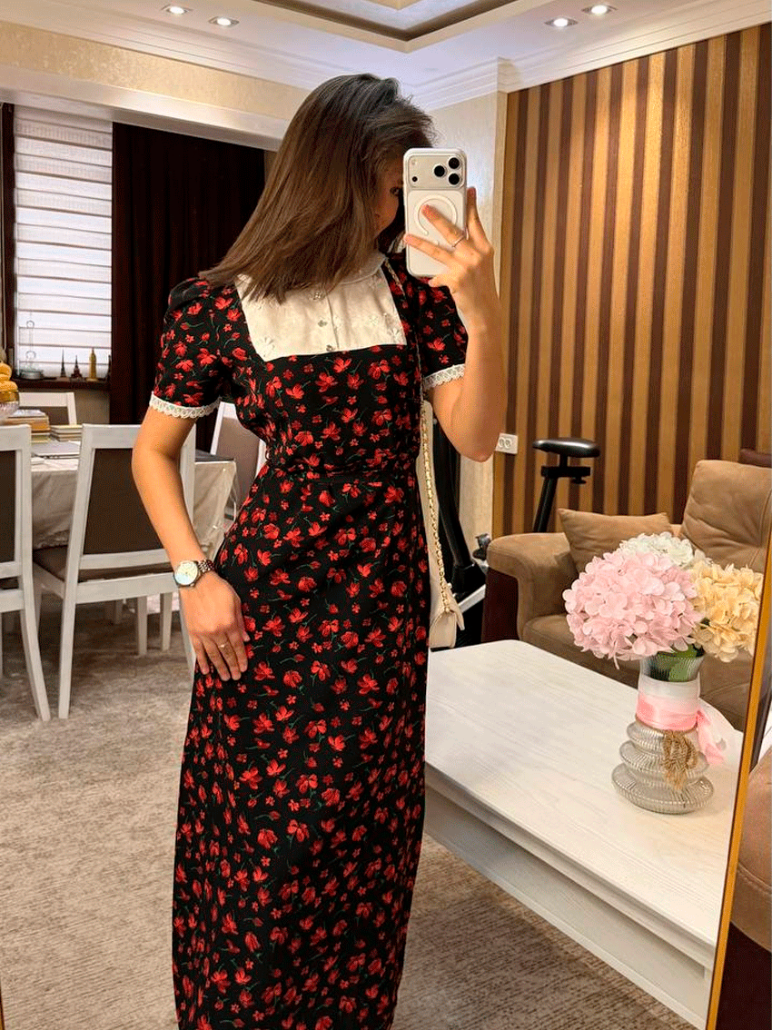 Ayollar ko‘ylagi (Mulvari floral print, vintage max) b3b8q552d