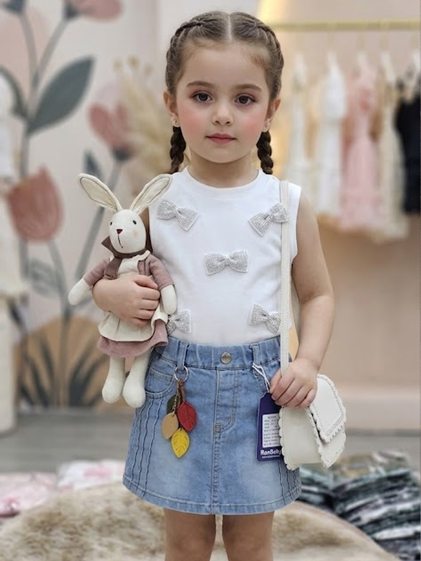 QIZLAR UCHUN YOZGI KOSTYUM (TOP + JINSI SHORTIK) 0q1b731d