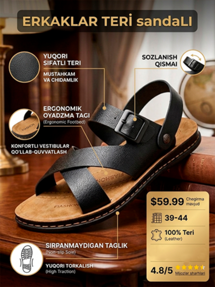 Premium Erkaklar Yozgi Bosonojkalari (Fashion Sandals / China) 17757 b.0q.707d